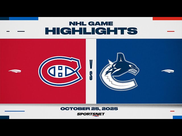 Canadiens beat Canucks in NHL highlights from October 25, 2025