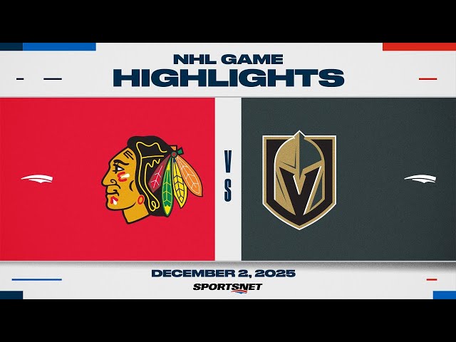 NHL highlights show Blackhawks and Golden Knights matchup